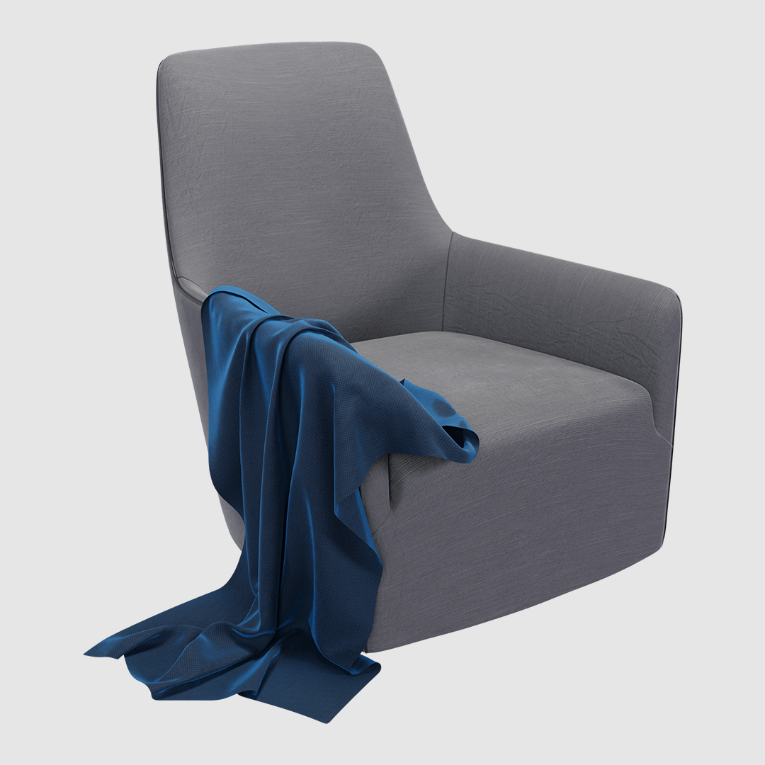 Armchair for interiors in the living room